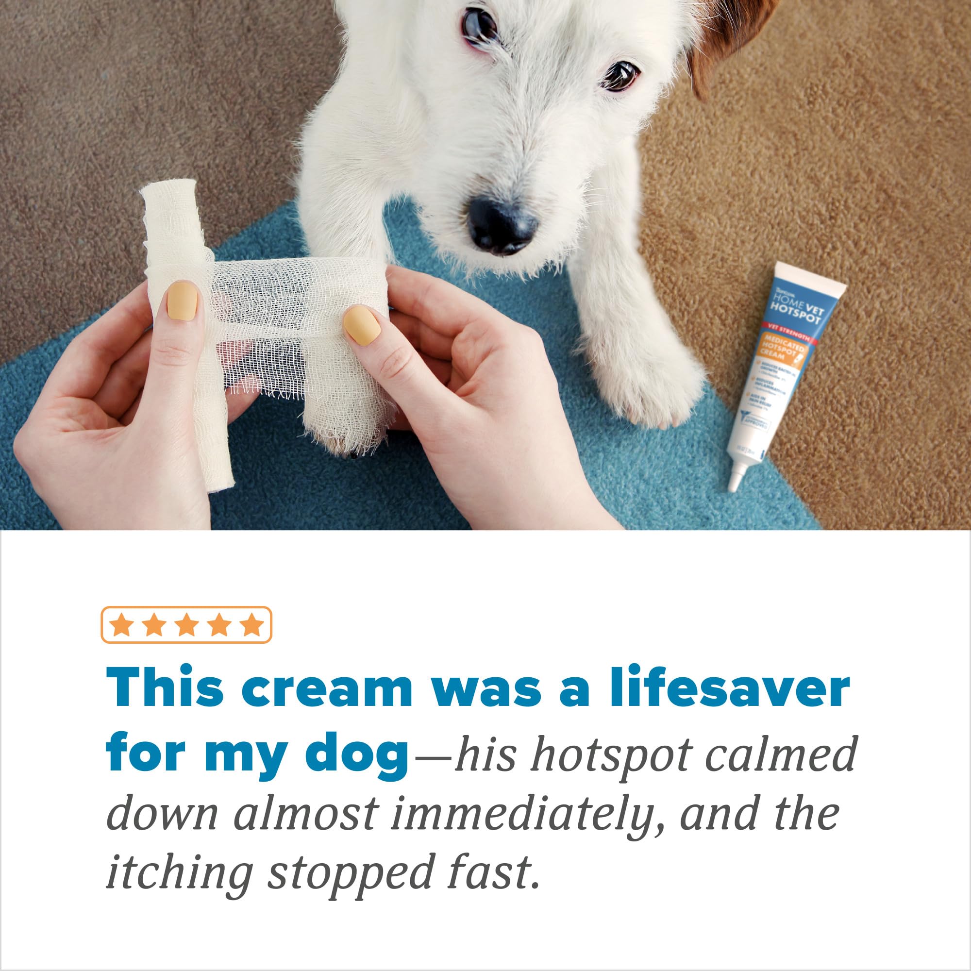 TropiClean HomeVet cuidado-piel-irritada; apoyo para irritaciones y rasguños.