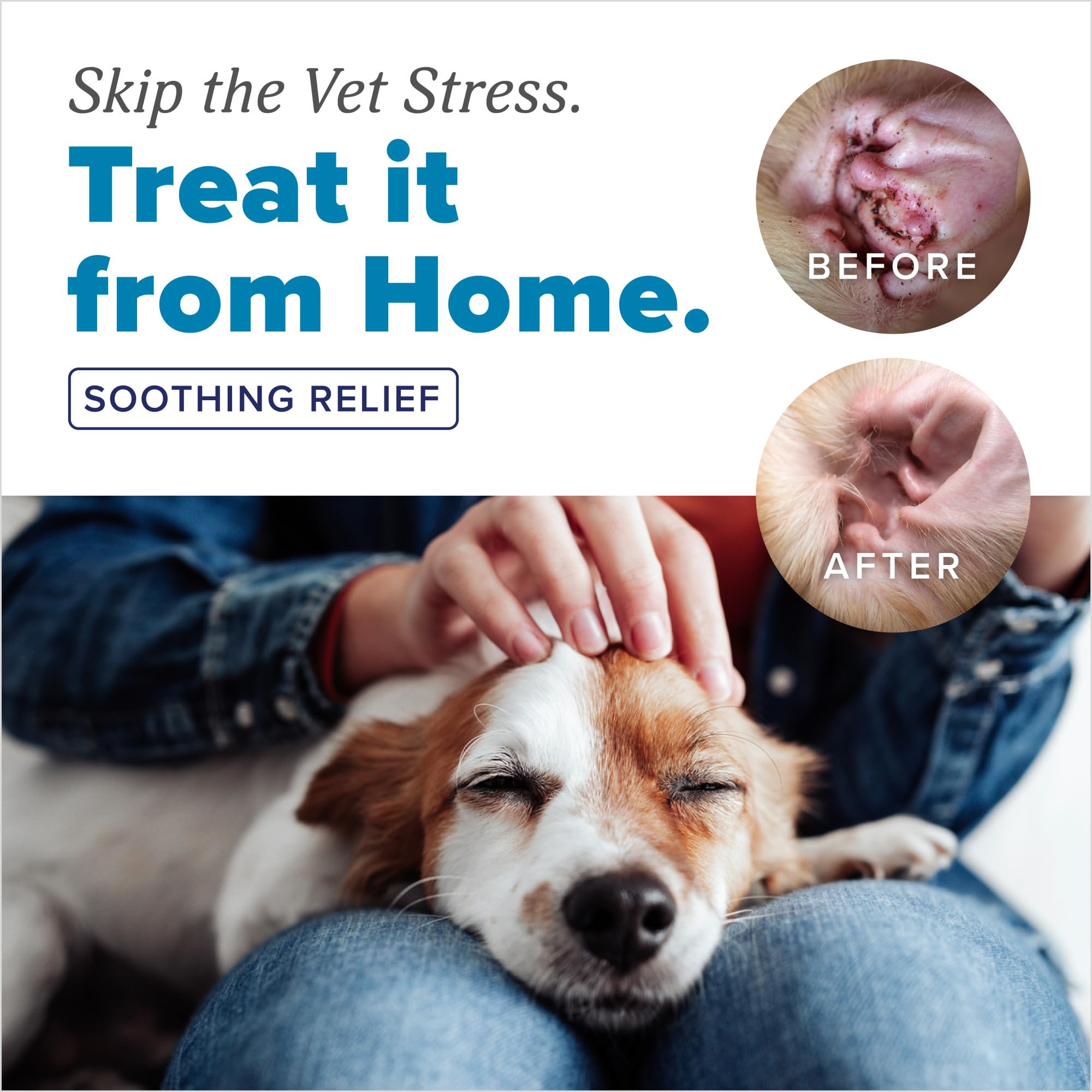 TropiClean HomeVet etiqueta-frontal que destaca la fórmula suave.