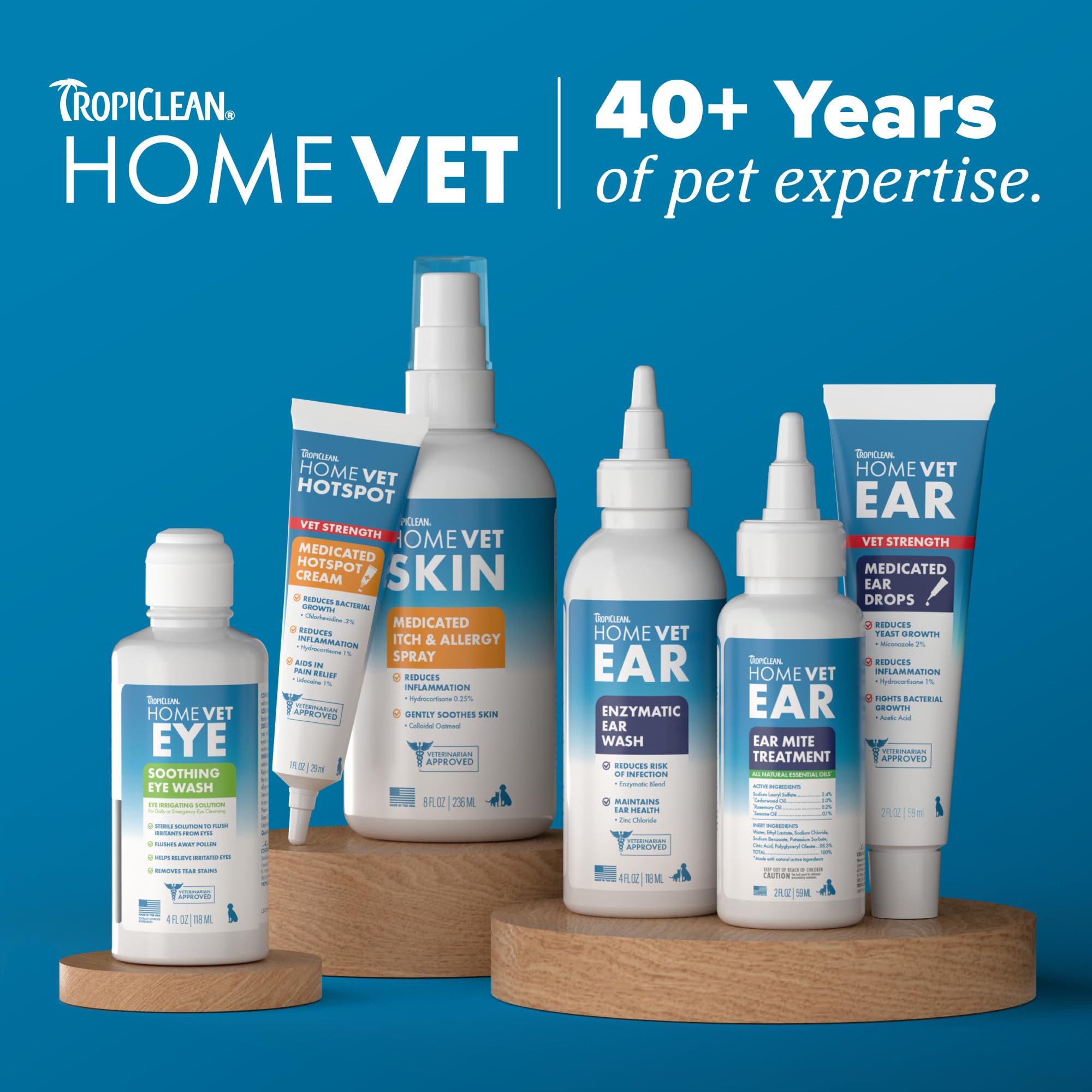 TropiClean HomeVet fabricado-estados-unidos; garantía de calidad y fabricación local.