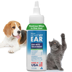 TropiClean HomeVet: frasco de 2 oz para limpieza de oídos segura y rápida.