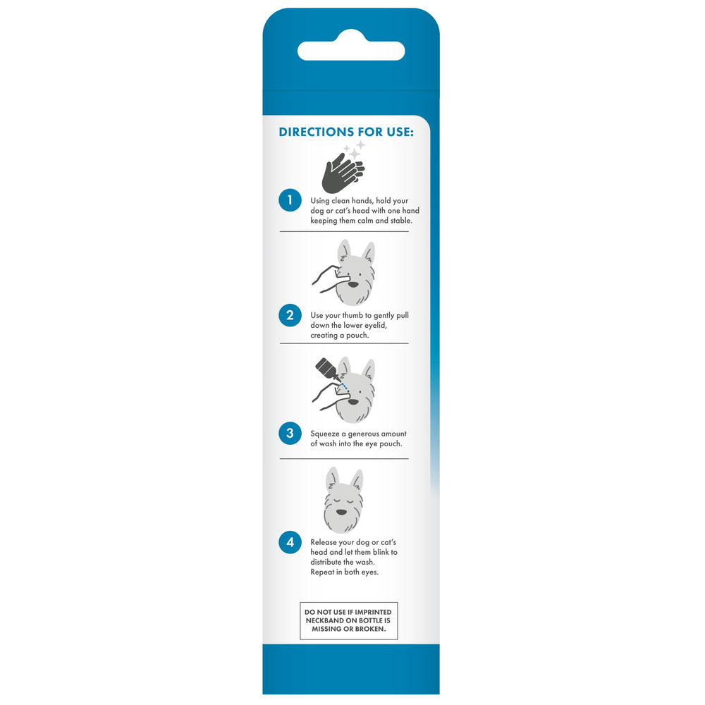TropiClean HomeVet, producto hecho en USA para cuidado ocular de mascotas.