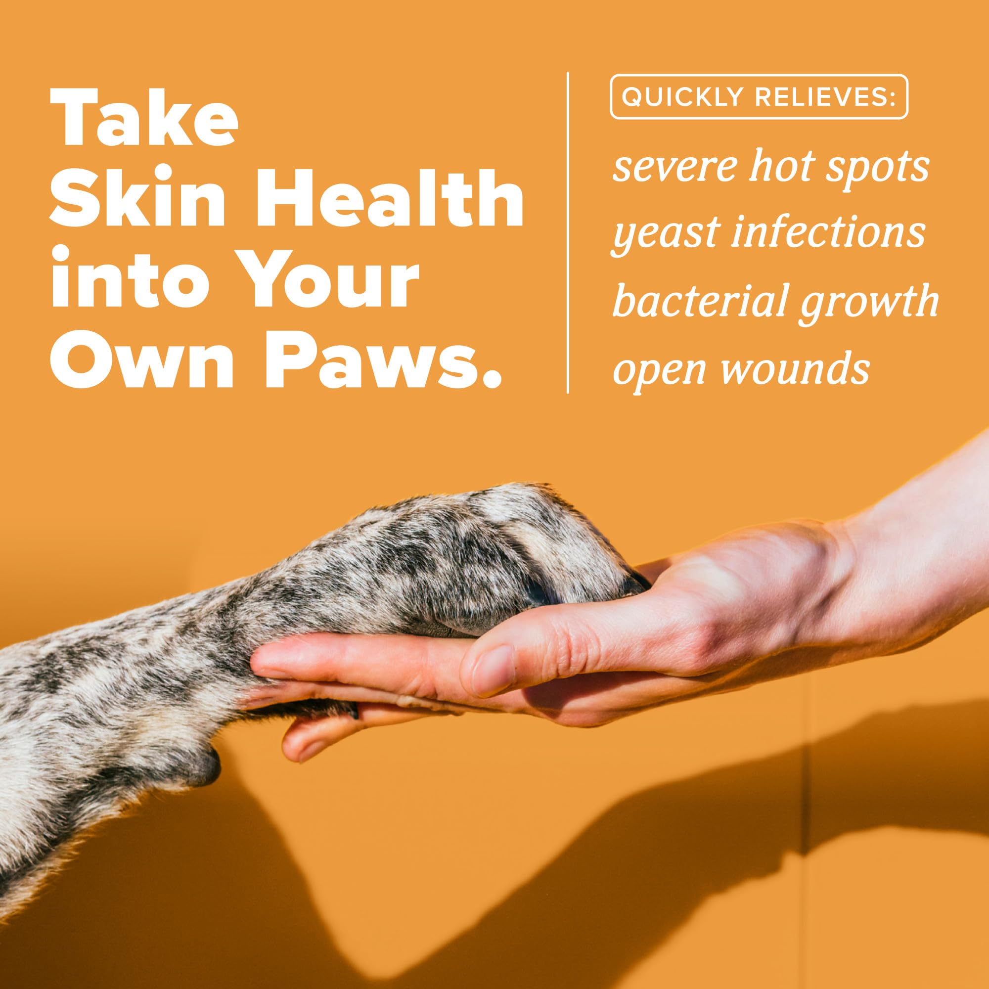 TropiClean HomeVet zona-irritada-perro; tratamiento tópico para zonas irritadas.
