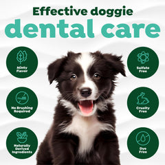 TropiClean ingredientes naturales: fórmula suave para higiene bucal canina.