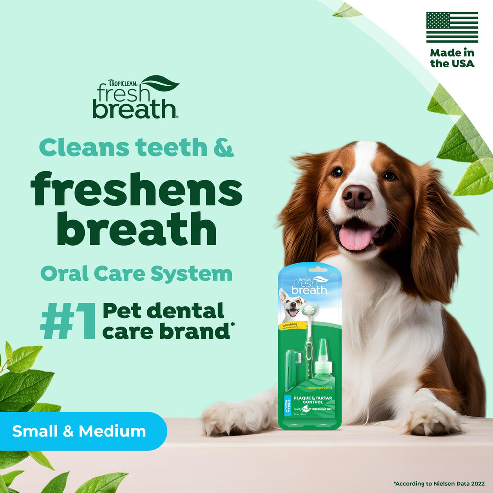 TropiClean kit-oral, cepillo dedo de silicona para higiene suave.