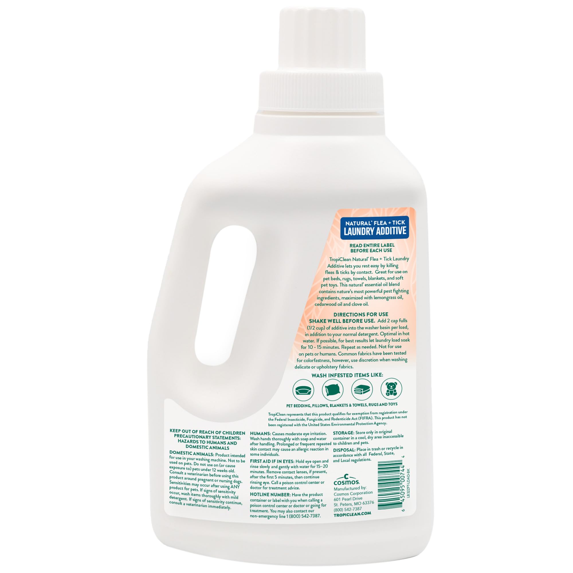 TropiClean envase con aroma cítrico da frescura a la ropa