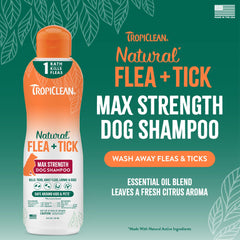 TropiClean olor-citrico-champu-perros, aroma fresco durante el baño.