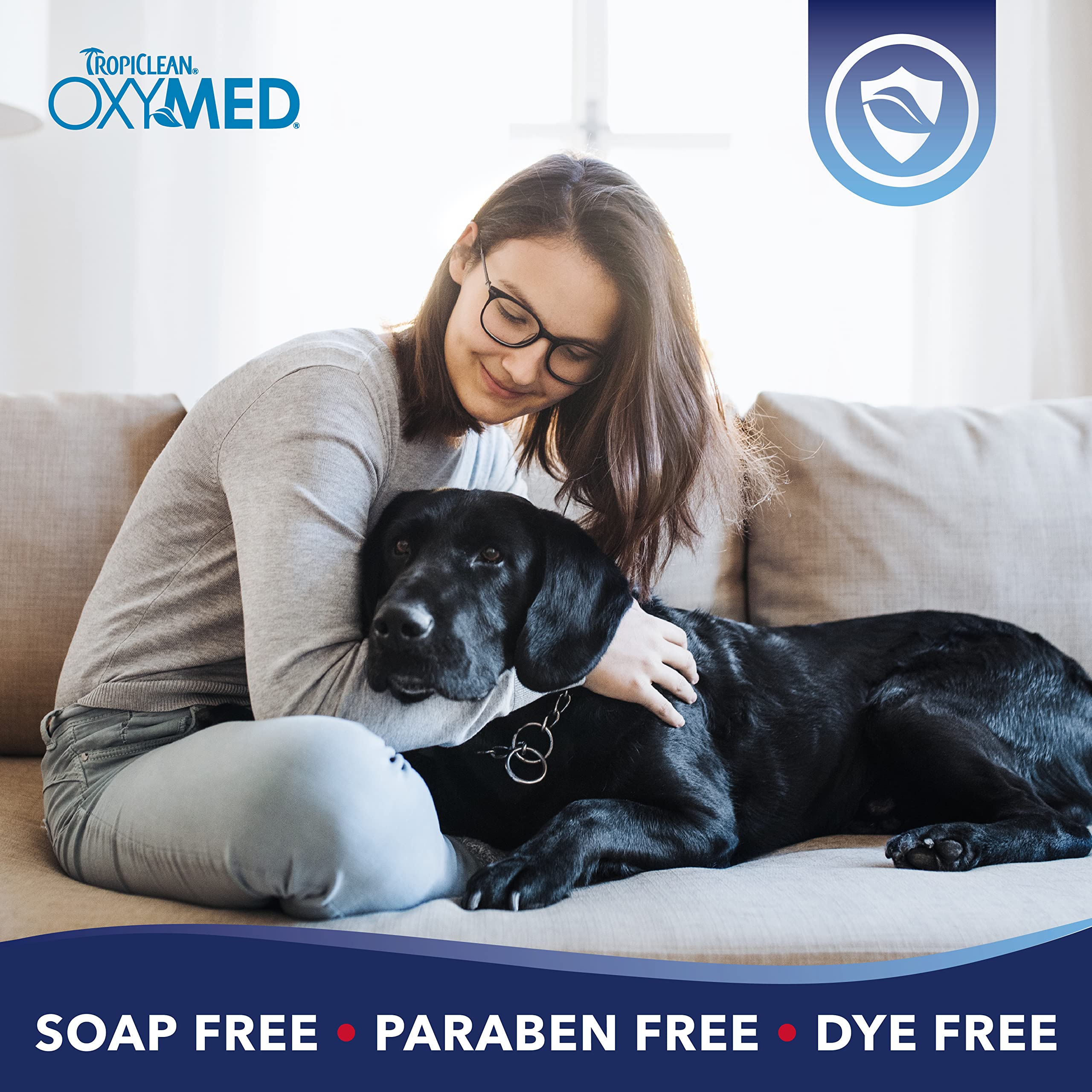 TropiClean OxyMed hidratación para piel de perro, textura ligera y de rápida absorción.