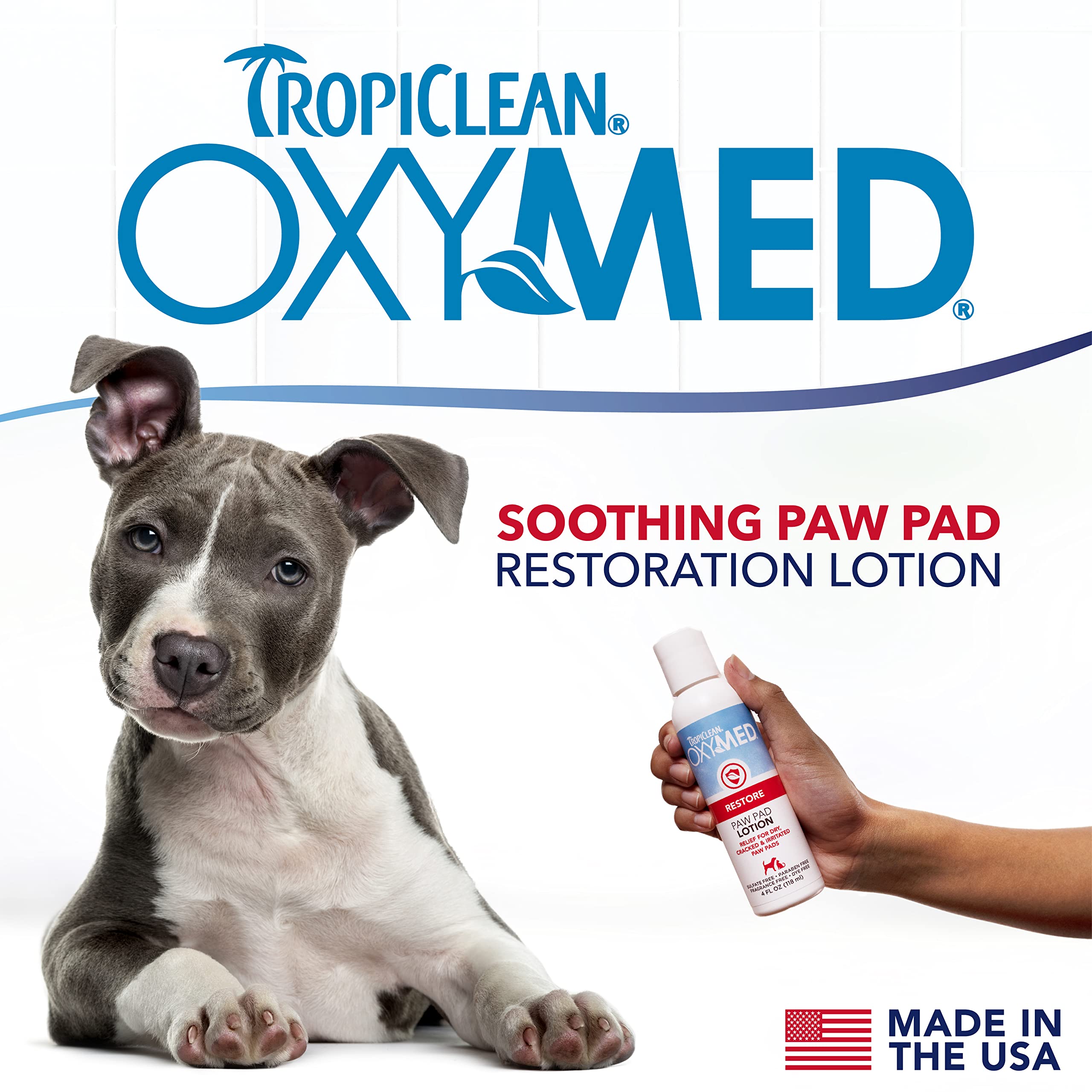 TropiClean OxyMed pomada hocico de perro, ayuda a suavizar la piel seca.