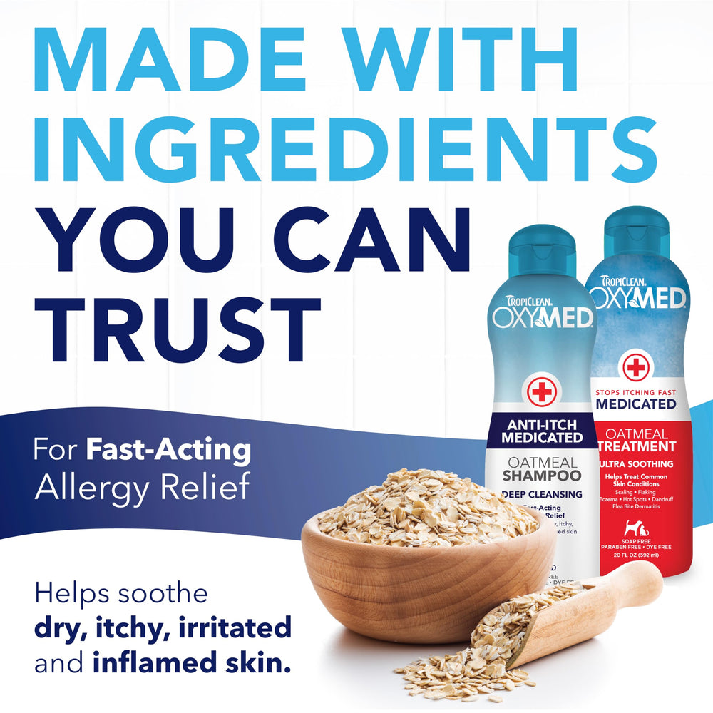 Conjunto TropiClean Oxymed, dos productos para el cuidado de la piel.