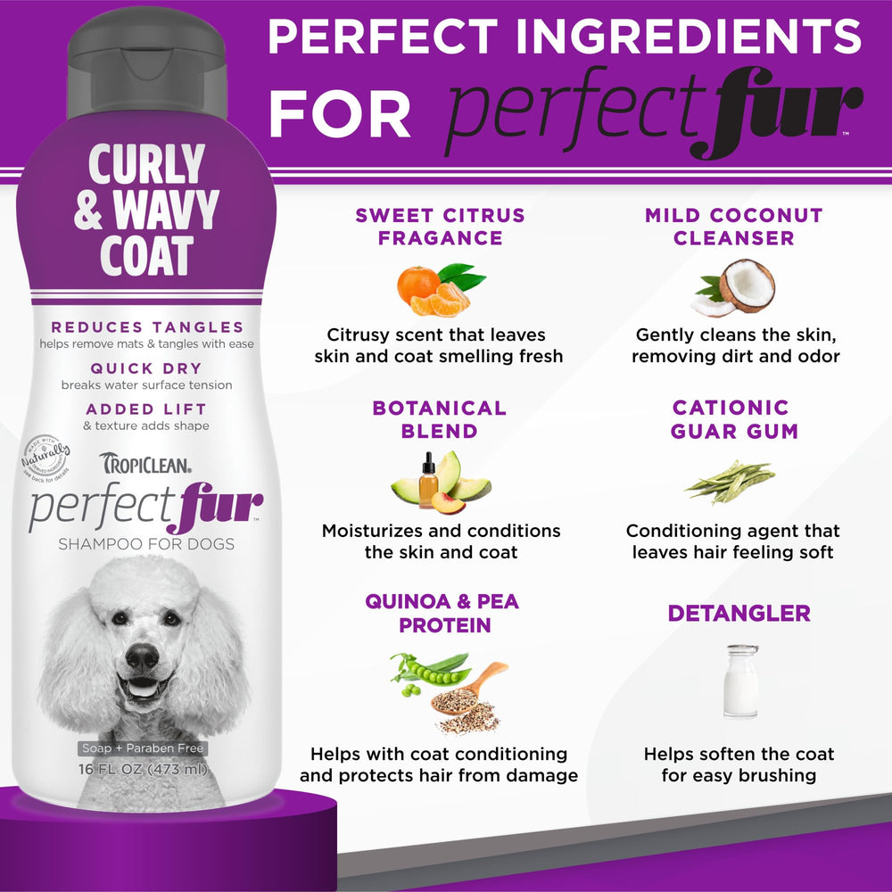 TropiClean Perfect Fur: fórmula suave para cachorros y piel sensible