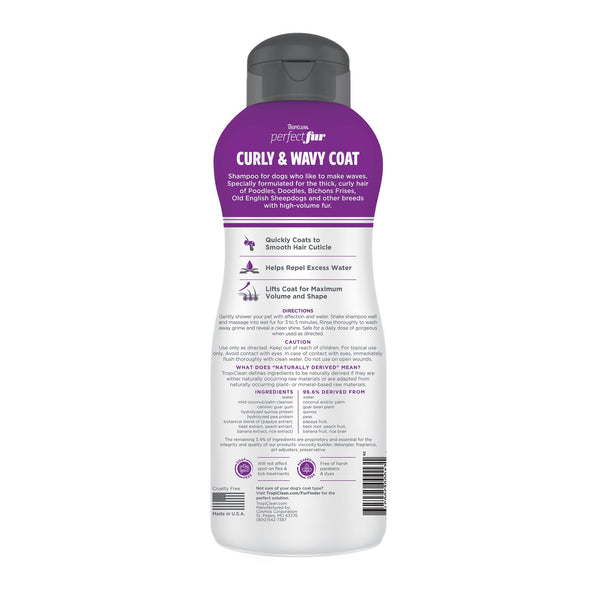 TropiClean Perfect Fur: espuma suave para desenredar pelaje rizado
