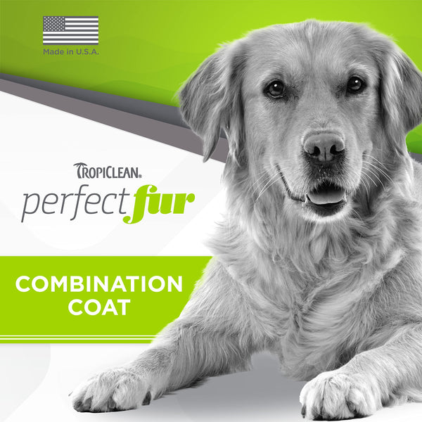TropiClean Perfect Fur champú, textura sedosa que facilita cepillado y peinado.