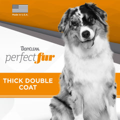 TropiClean Perfect Fur: etiqueta segura para cachorros y cuidado delicado.