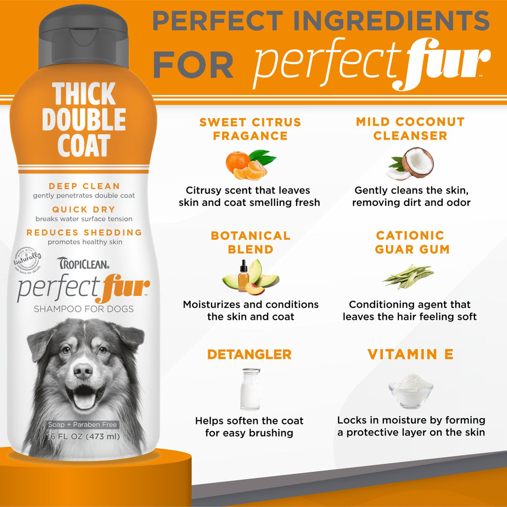 TropiClean Perfect Fur: producto fabricado en Estados Unidos con ingredientes naturales.
