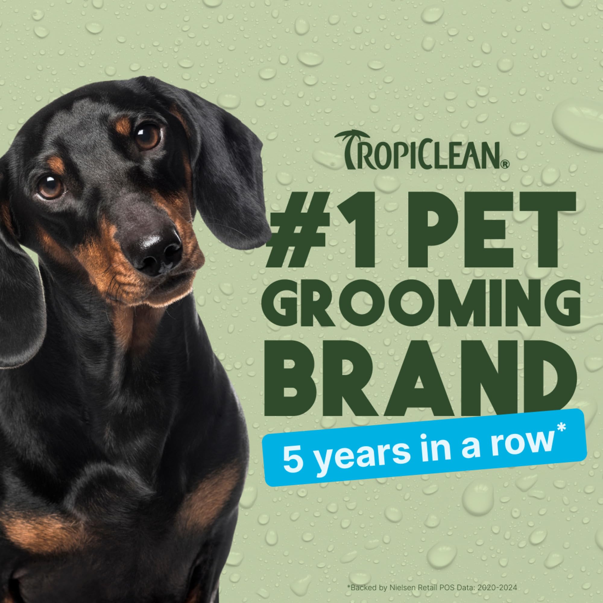 TropiClean perfume para perro, spray que suaviza el pelaje y deja aroma a manzana.