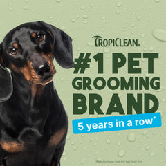 TropiClean perfume para perro, spray que suaviza el pelaje y deja aroma a manzana.