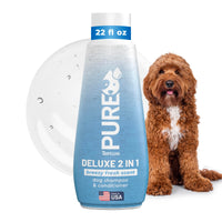 TropiClean Pure: botella de champú 2 en 1 para perros, limpieza y acondicionamiento.
