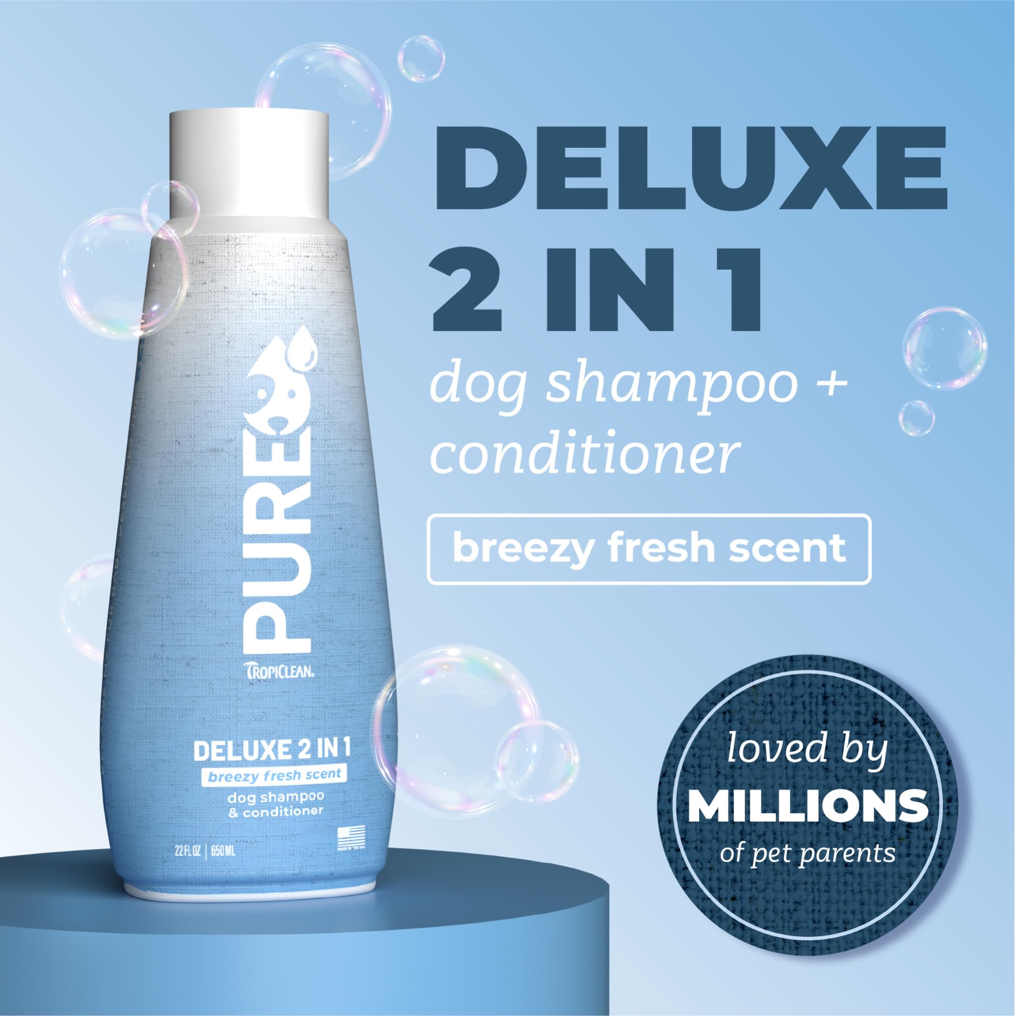 TropiClean Pure: espuma suave que facilita una limpieza delicada y rápida.