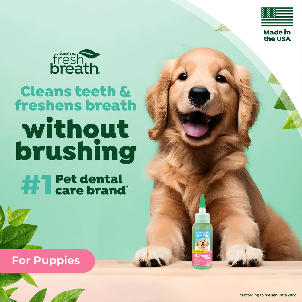 TropiClean sin cepillo: gel dental para perros facilita cuidado dental sin cepillado.