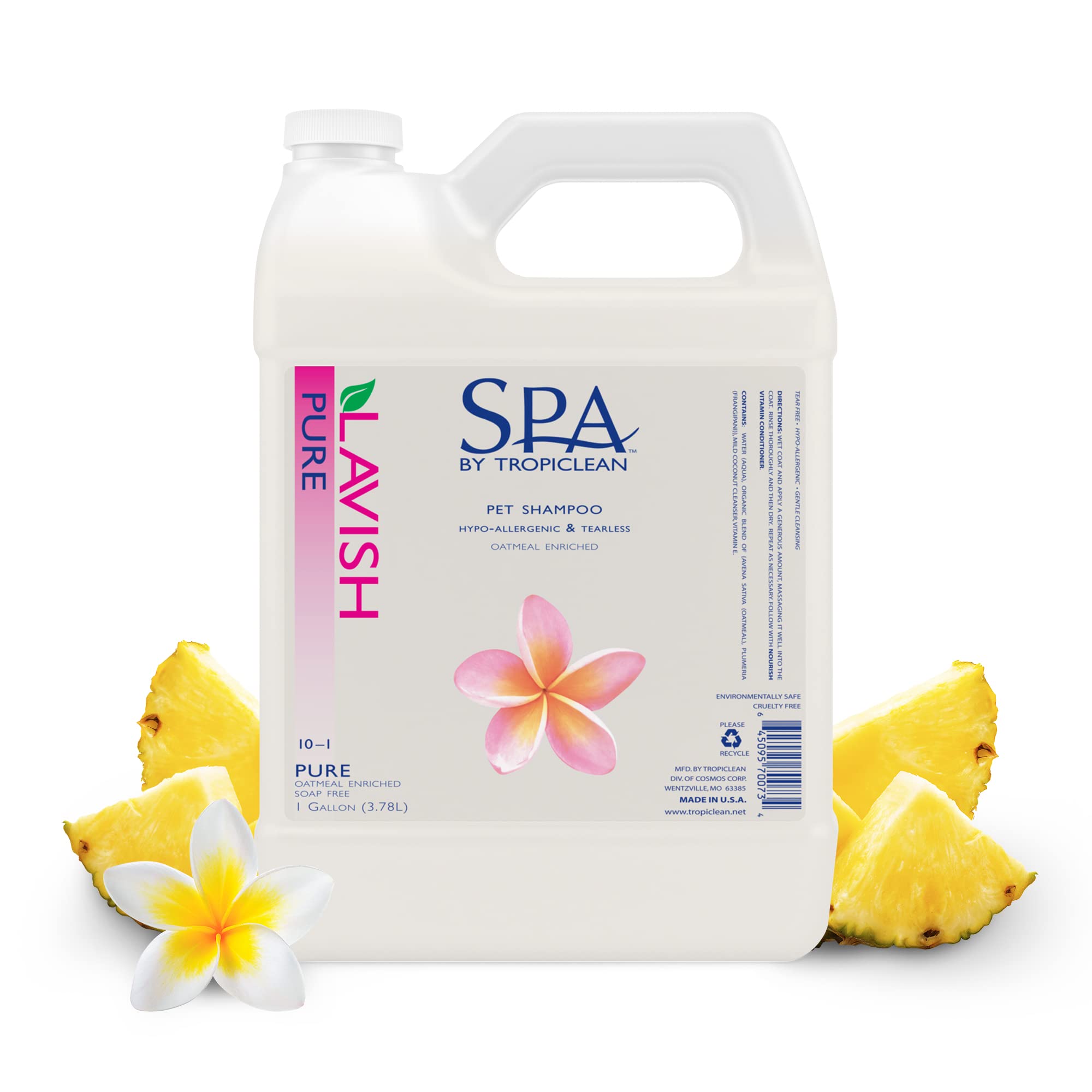 TropiClean SPA Lavish Champú para Perros: botella lista para lavado suave