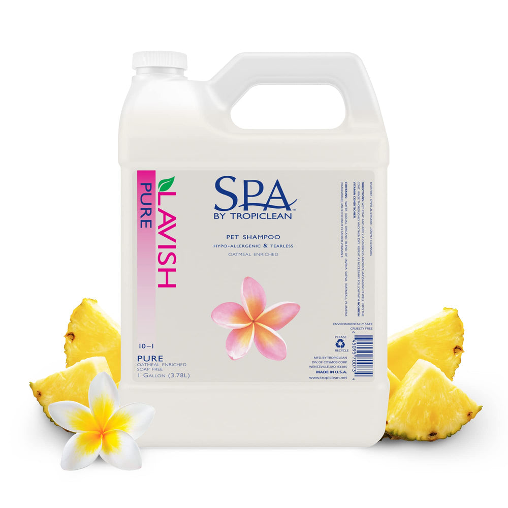 TropiClean SPA Lavish Champú para Perros: botella lista para lavado suave
