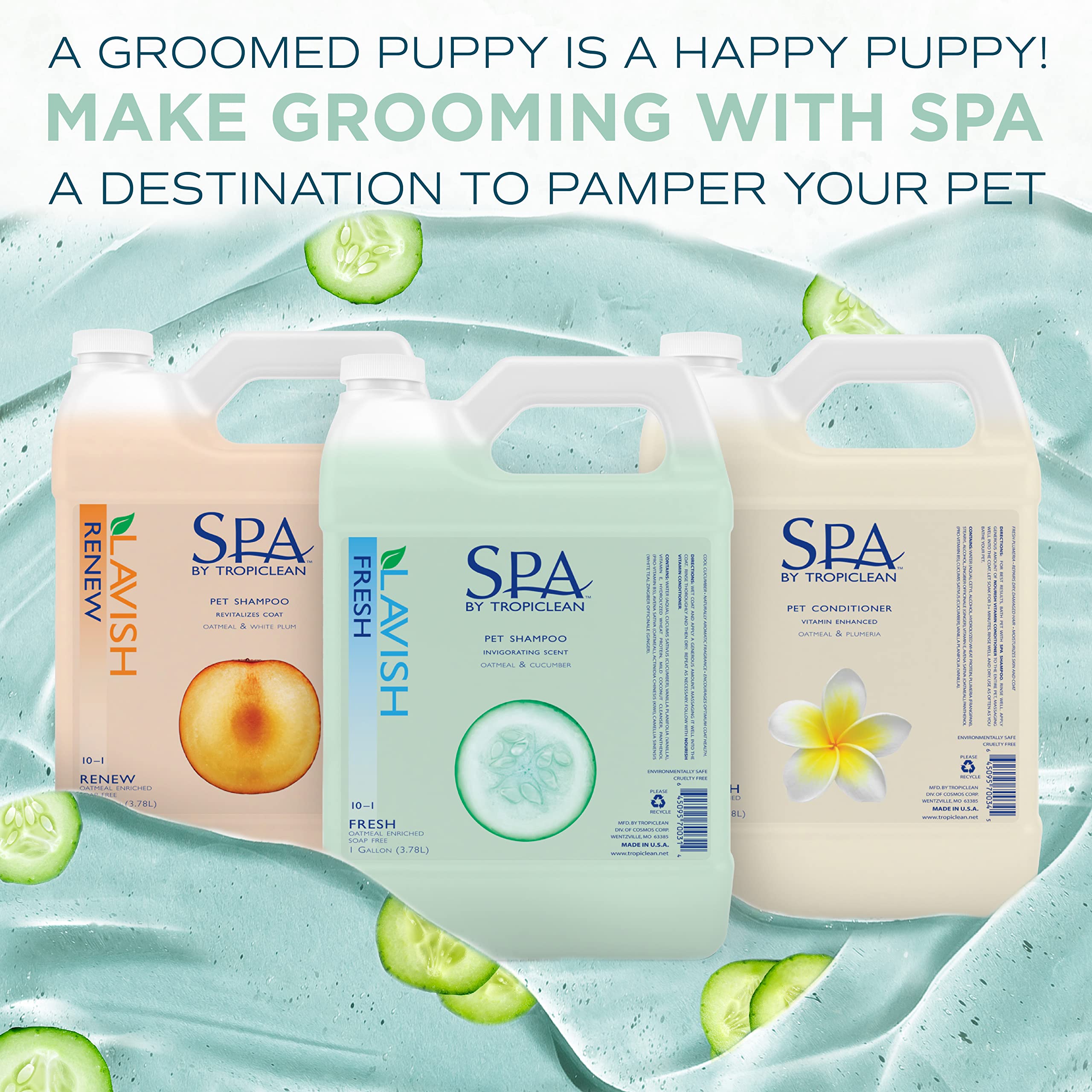 TropiClean SPA Lavish: cuidado suave del pelaje de mascotas.