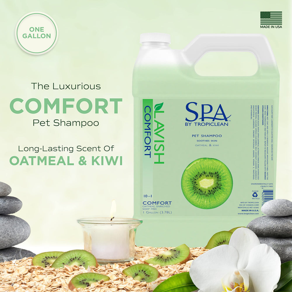 TropiClean SPA Lavish champú para perros – olor lavanda que relaja durante el baño.