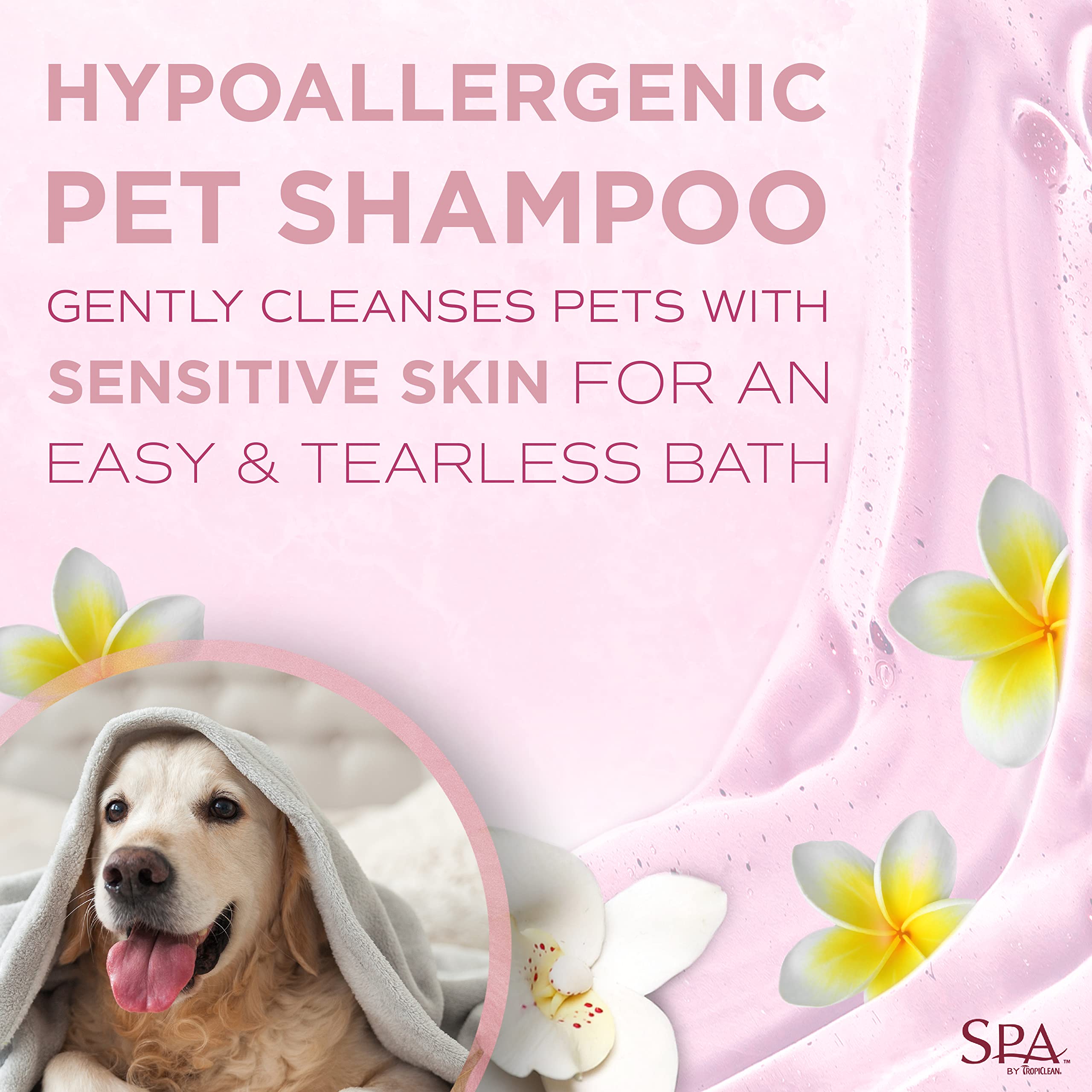 TropiClean SPA Lavish Champú para Perros: aroma ligero de plumeria y coco