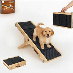 Rampa Tropiczest para perro mediano junto a la cama, subida sin esfuerzo
