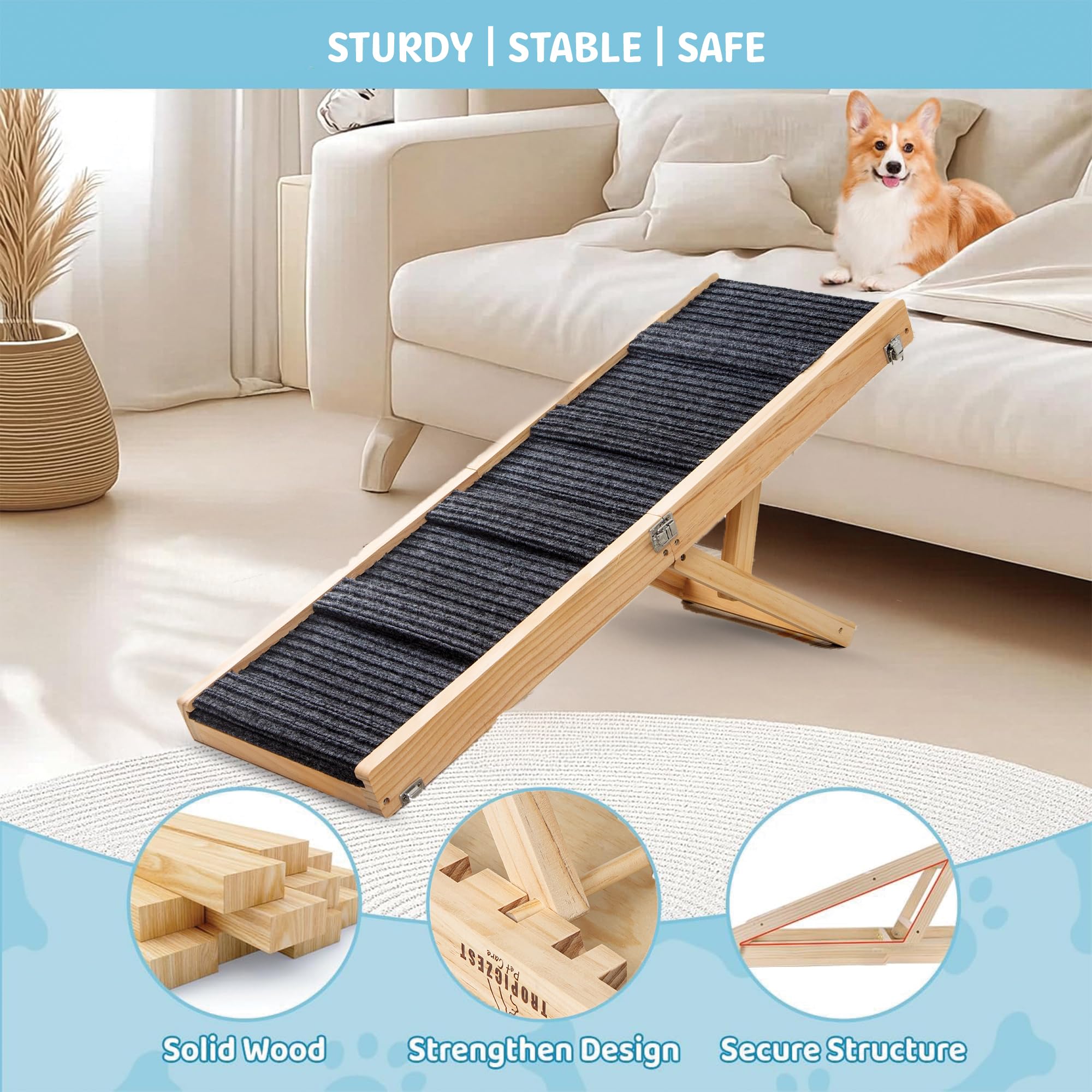 Rampa Tropiczest plegable y ligera, fácil de guardar
