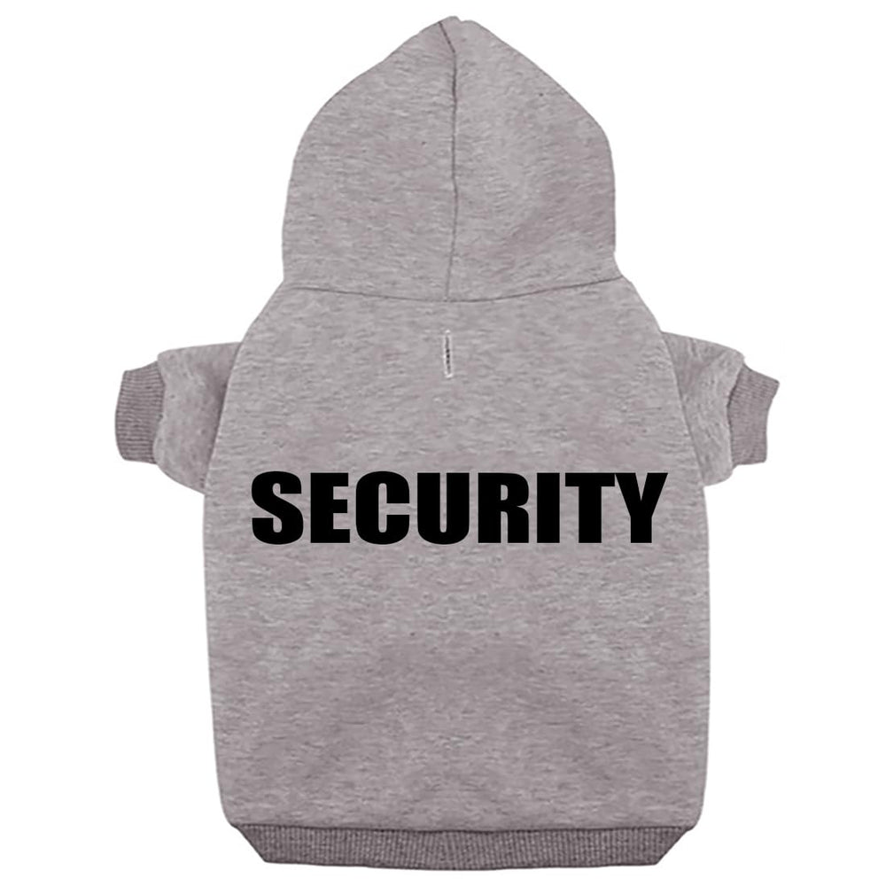 Trudz PET suéter con capucha de Seguridad, vista frontal, ideal para mantener caliente a tu perro.