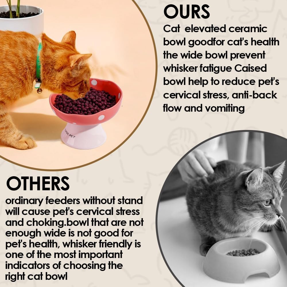 Tazón cerámico TRUNDISAN para comida de gatos, azul, mantiene la porción centrada.