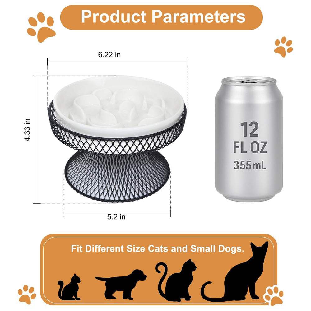 Ideal para gatos y perros pequeños, favorece una postura adecuada al comer.