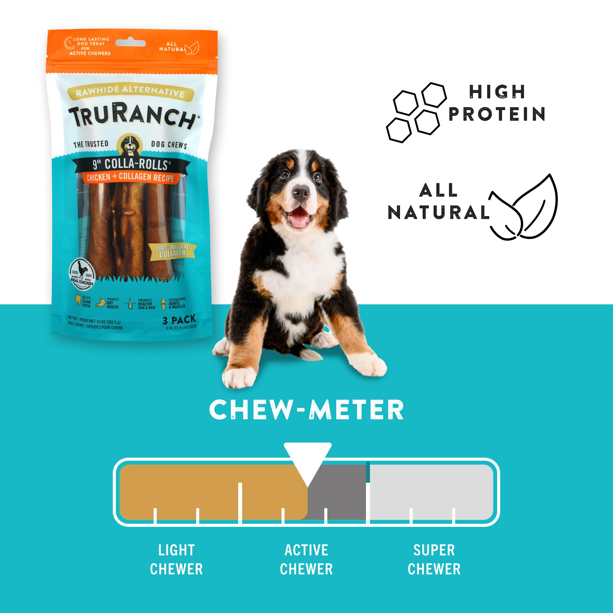 TRURANCH rollos sin lacteos y maiz, dieta hipoalergénica segura para perros.