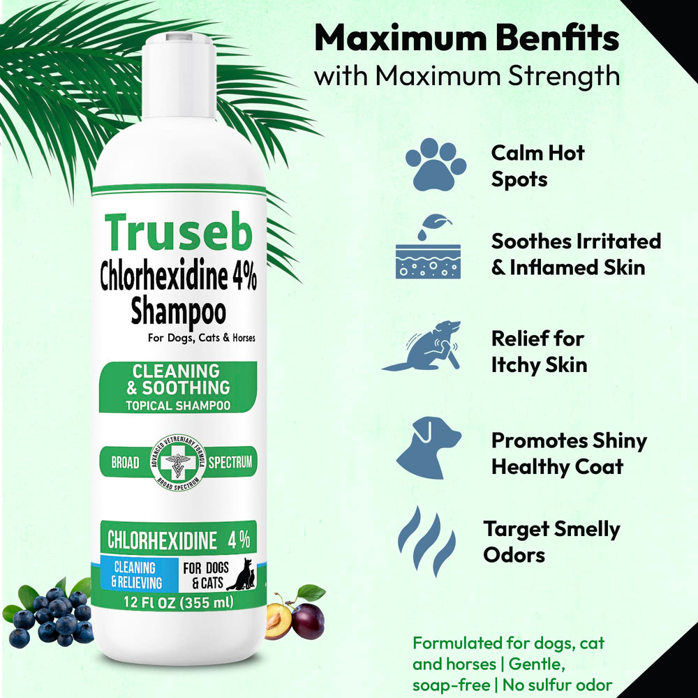 Truseb champú con aloe vera para calmar la piel durante el lavado.