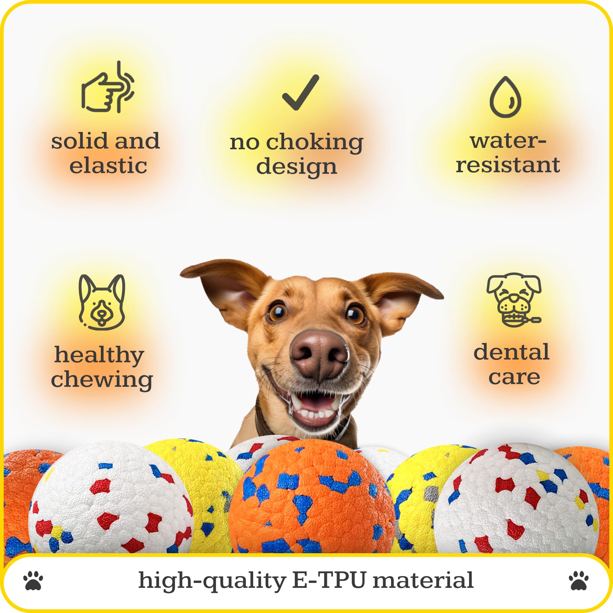 Trustic Foam Fetch bola de 3 pulgadas, durabilidad y resistencia para perros activos