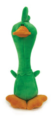 TrustyPup pato cuello largo verde, ideal para mordisqueos suaves y juegos.
