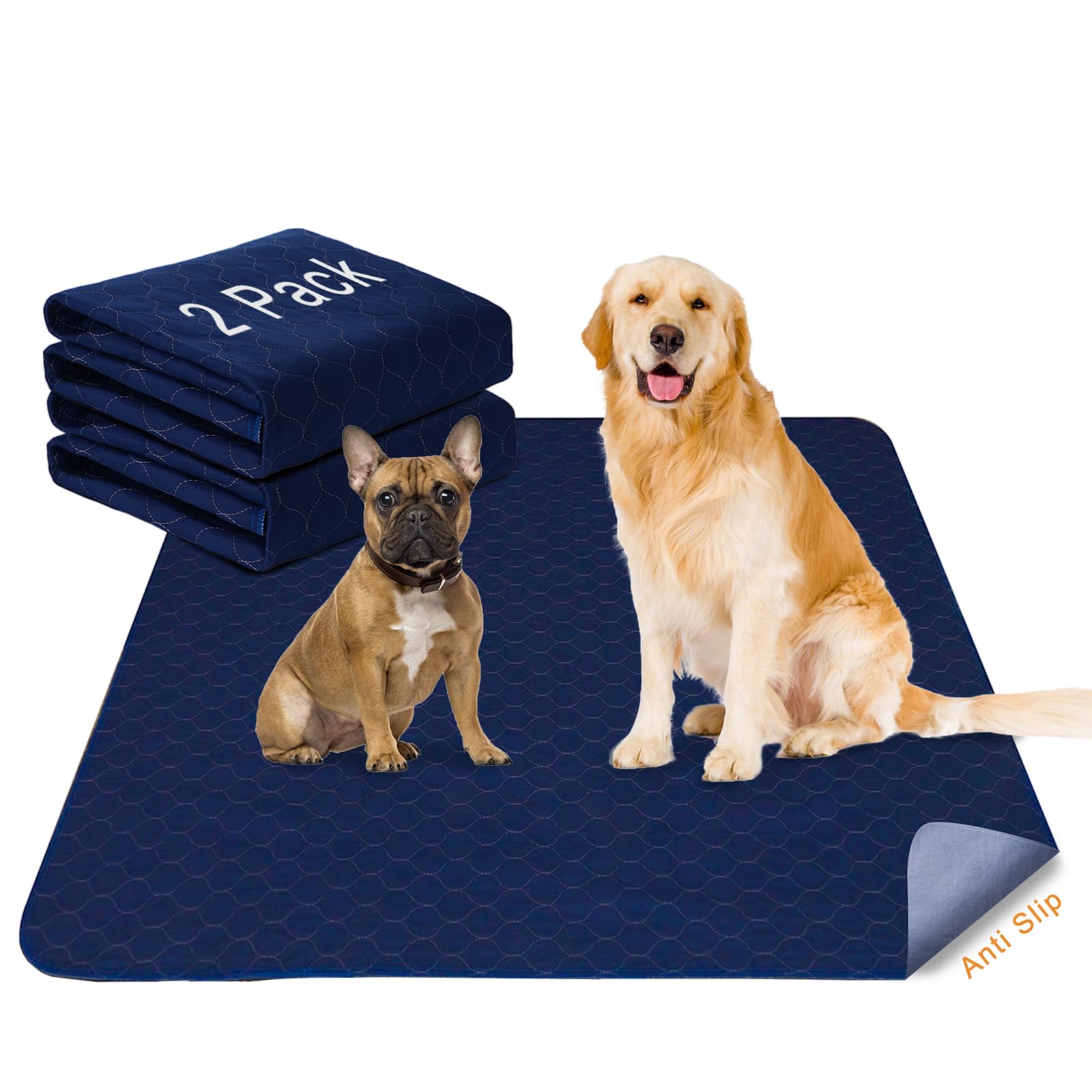 Almohadillas lavables Trusupetta 53x65 para perros, alta absorción protege suelos.