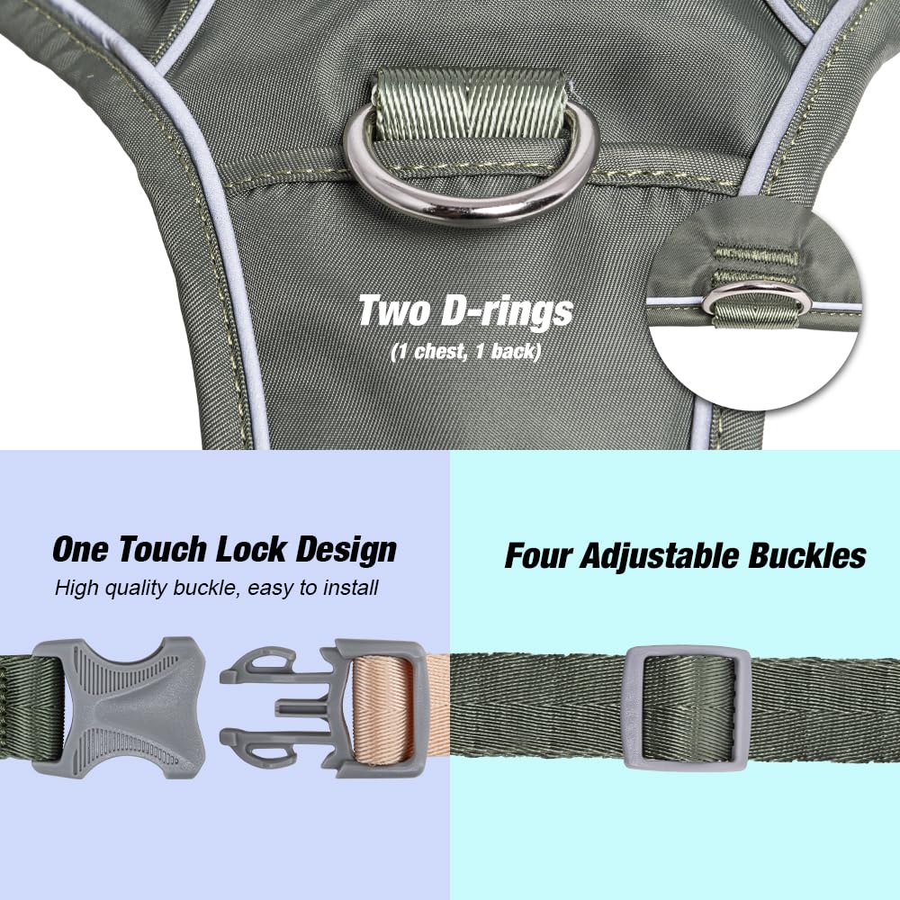 Arnés TSPRO con dos anillos metálicos para control y paseo.