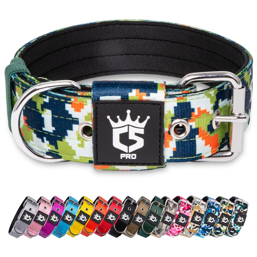 TSPRO collar táctico, ancho 1,5 pulgadas, camuflaje verde, cómodo y seguro para paseos.
