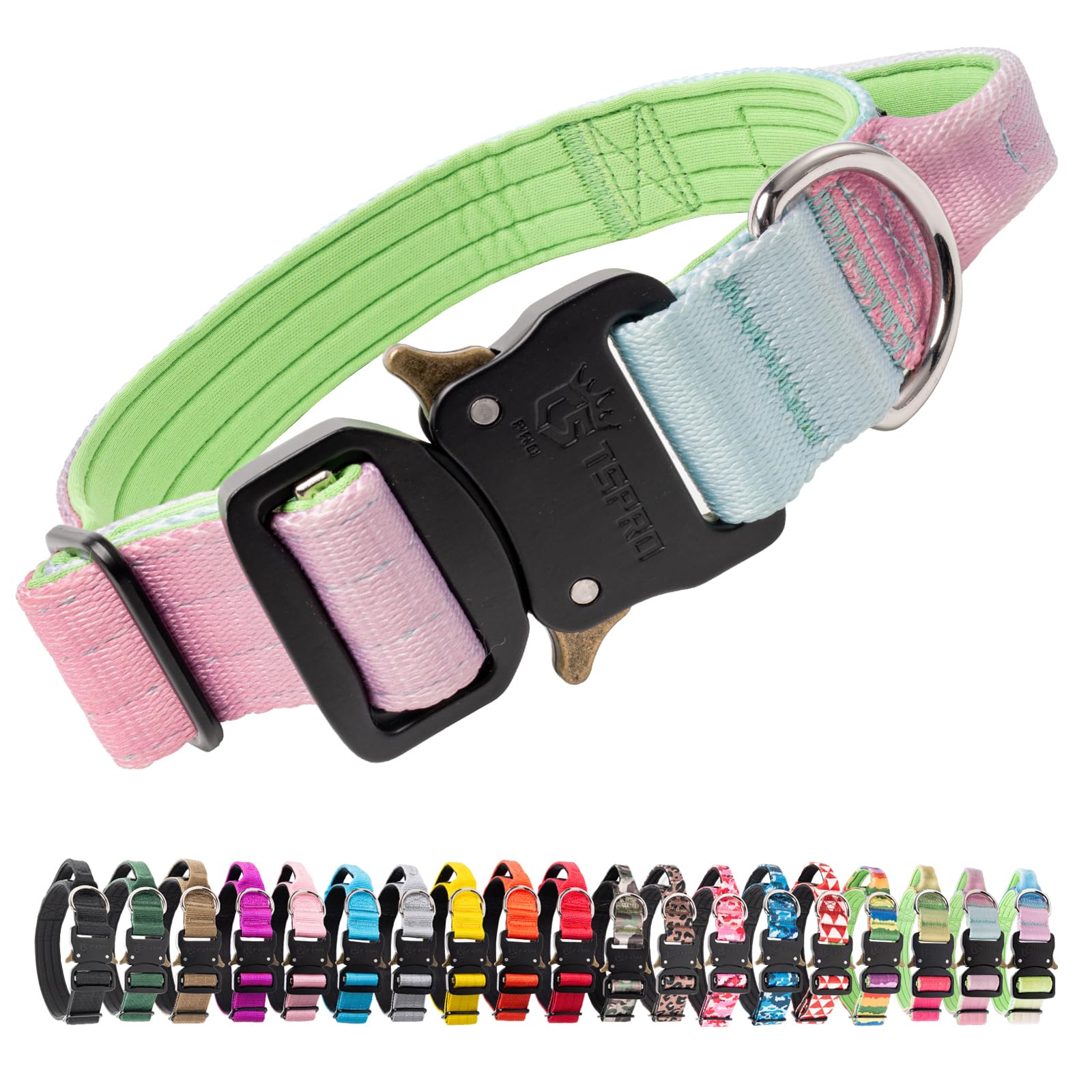 TSPRO collar tactico con asa para perro: control seguro durante paseos y adiestramiento.
