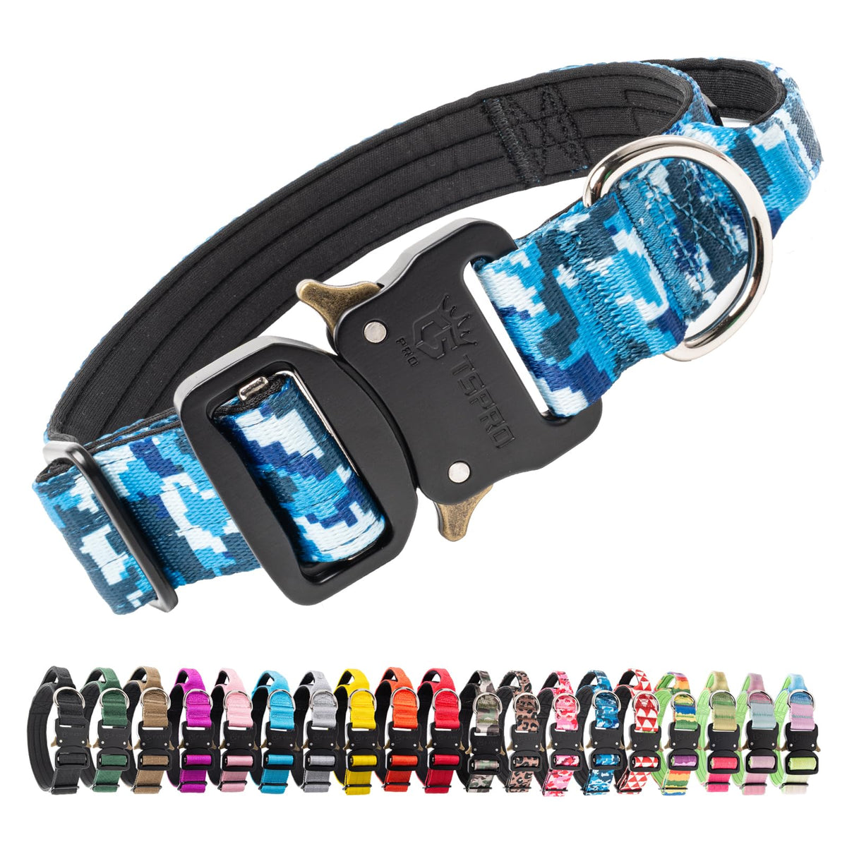 TSPRO collar táctico con asa de control para perros grandes, uso seguro y cómodo