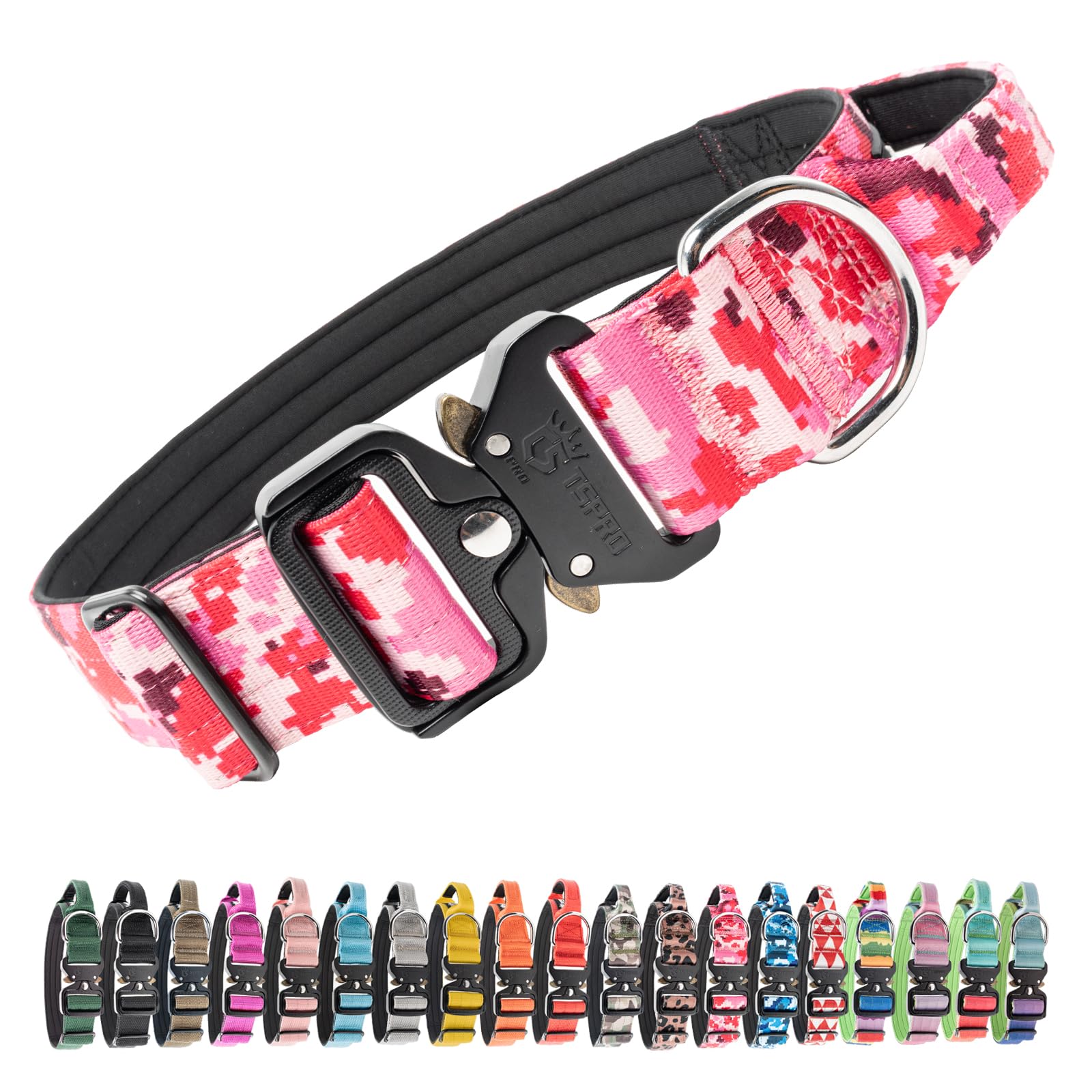 TSPRO collar táctico con manija para control durante paseos.