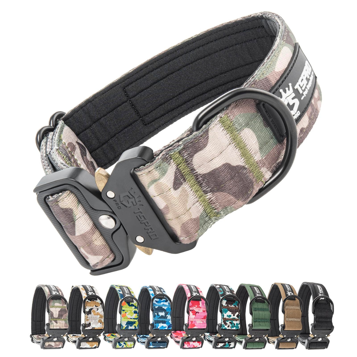 TSPRO collar táctico con parche para identificar durante paseos.