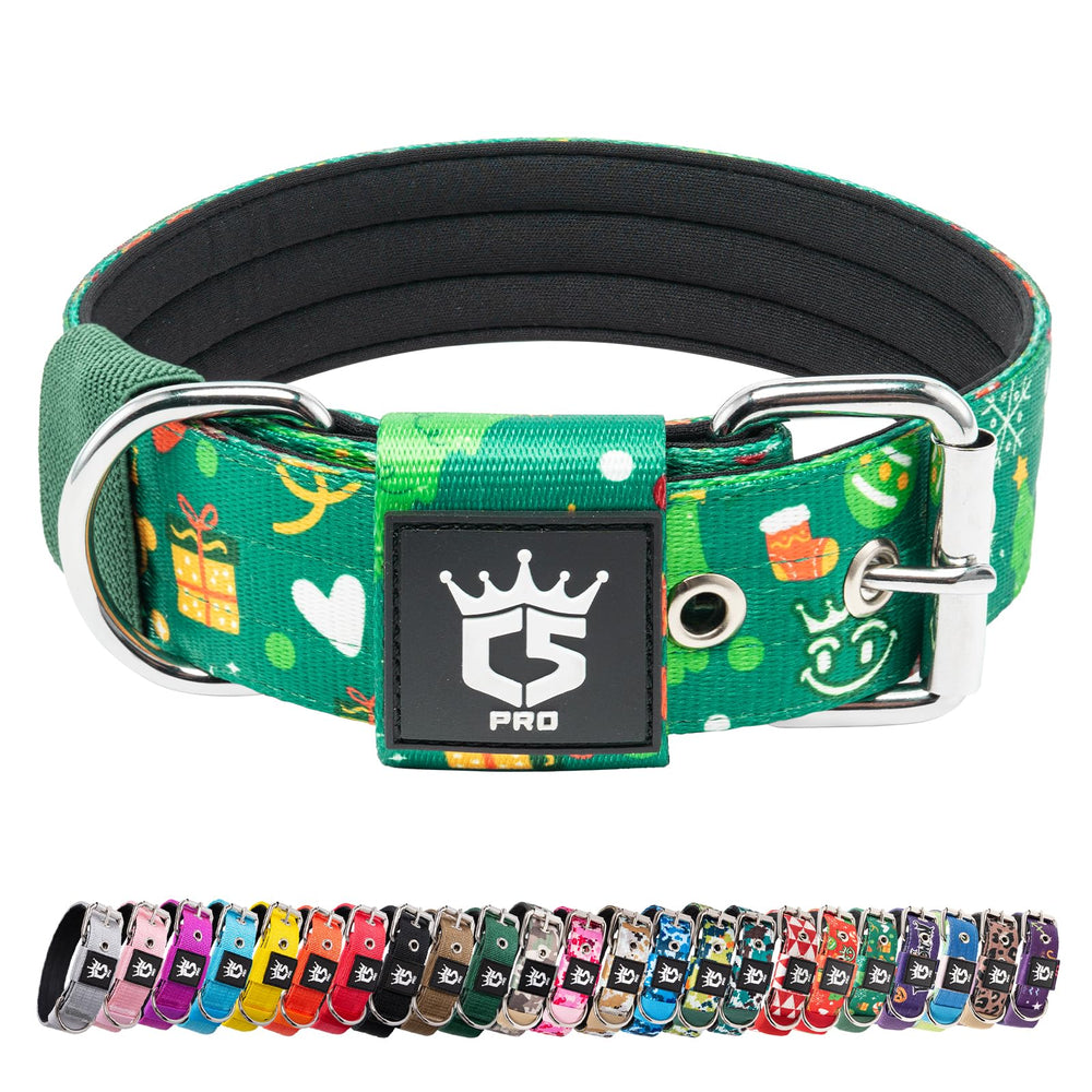 Collar táctico TSPRO con hebilla de metal y anilla en D para mayor control.