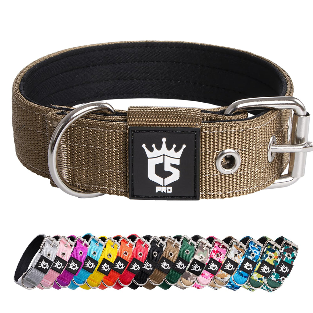 Collar táctico TSPRO con ancho de 125 mm y cierre metálico para seguridad diaria.
