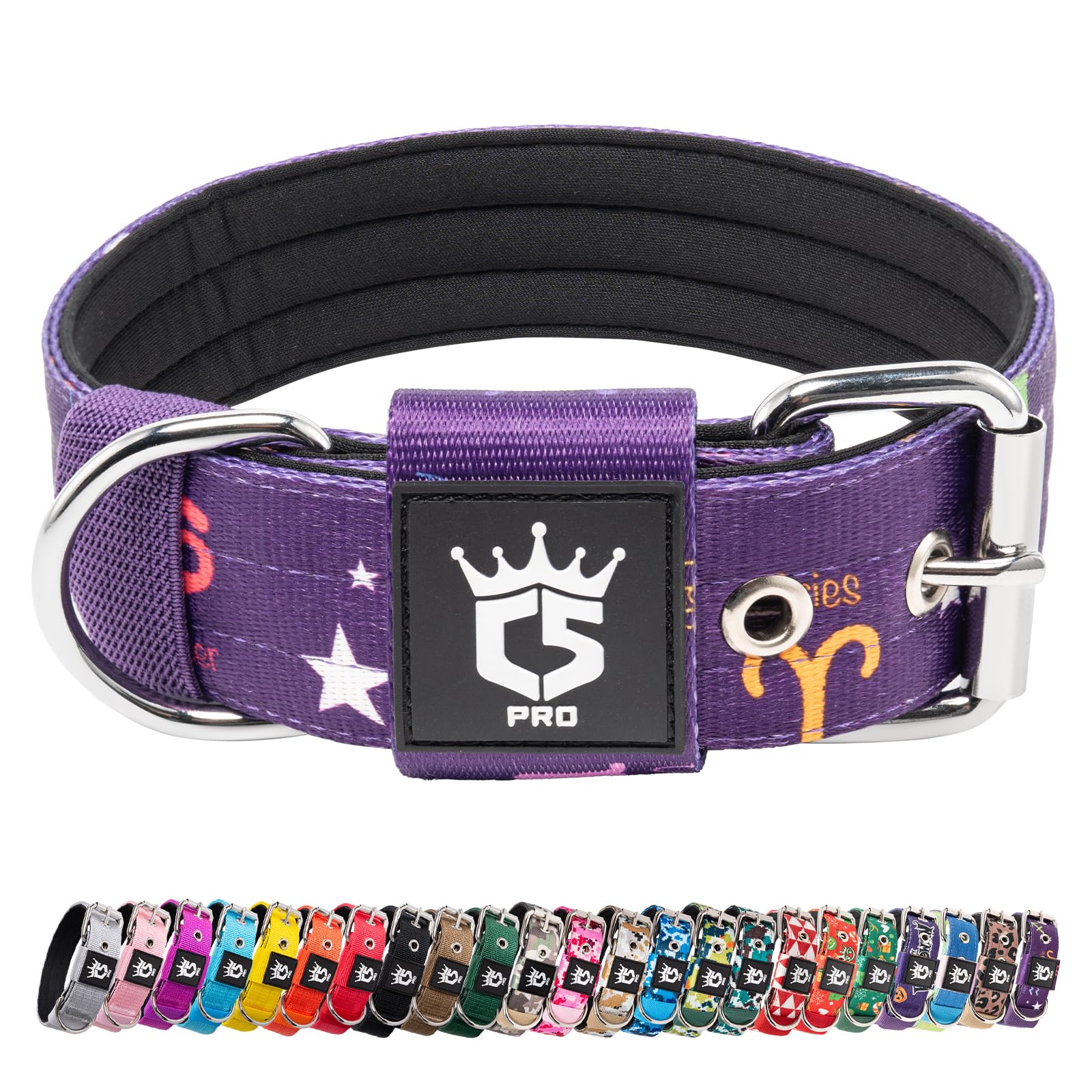 Collar táctico TSPRO para perros, ancho 1,5 pulgadas, ajuste cómodo y seguro