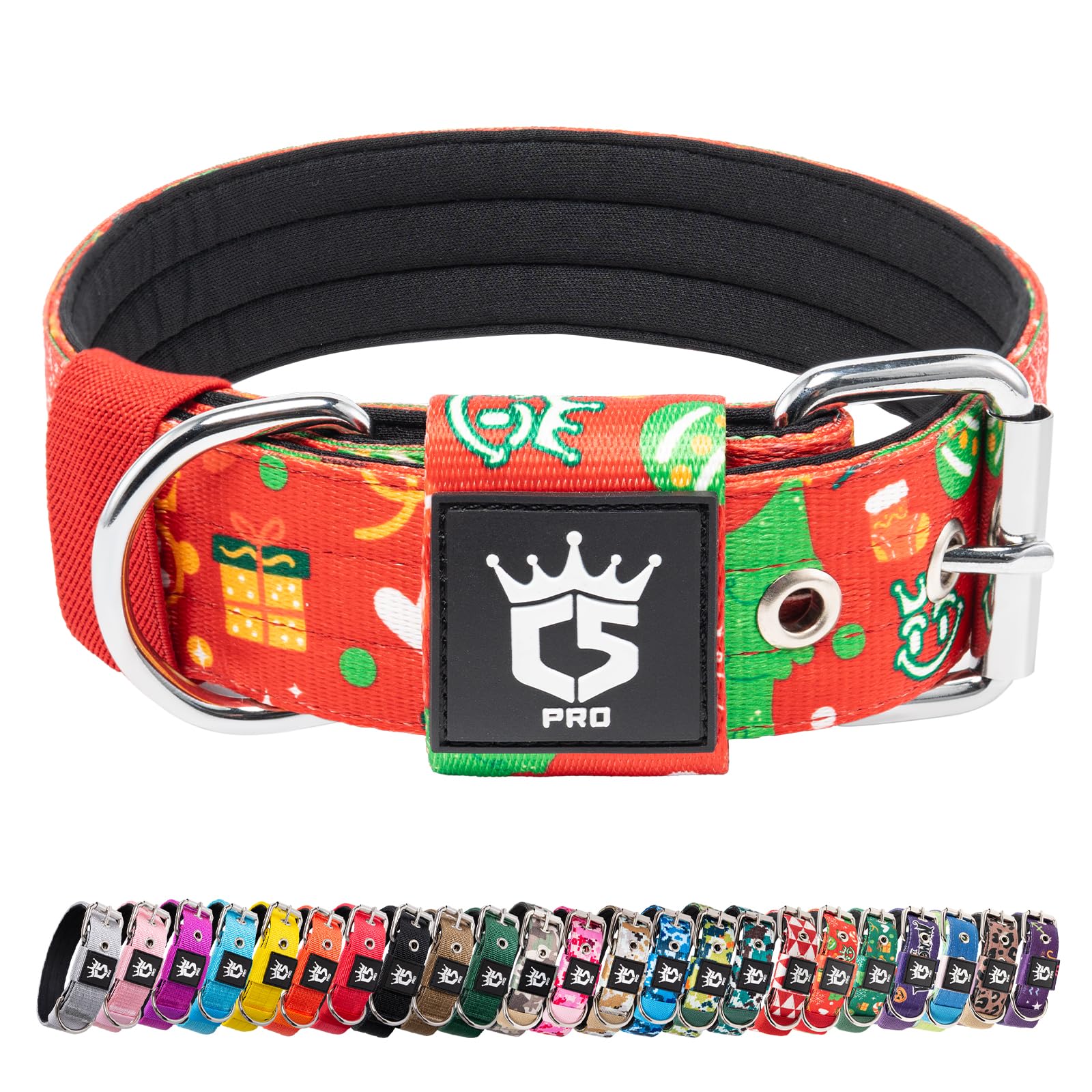 Collar táctico TSPRO con hebilla metálica para mayor seguridad en paseos.