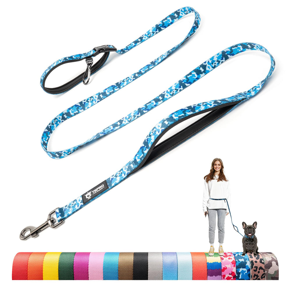 TSPRO correa manos libres 3 en 1 camuflaje azul para caminar con libertad y control.
