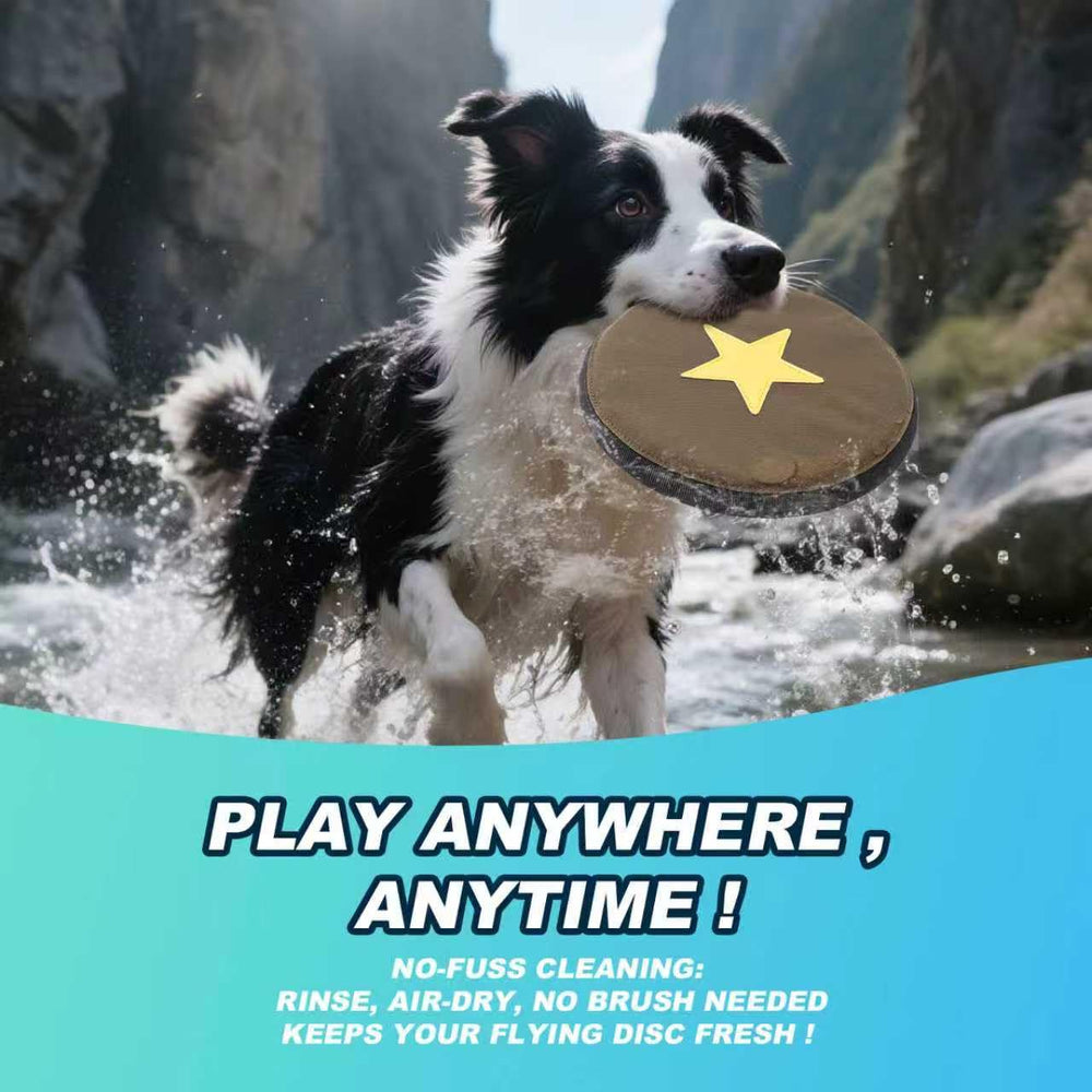Disco volador tspro patron de estrella brillante para mayor focalización visual del perro
